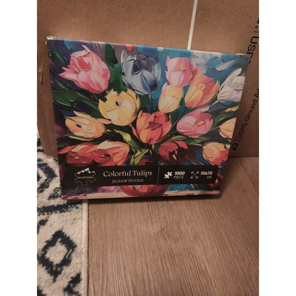 PickforU Colorful Tulips 1000 Pc Jigsaw Puzzle, Brand New-Sealed Box!